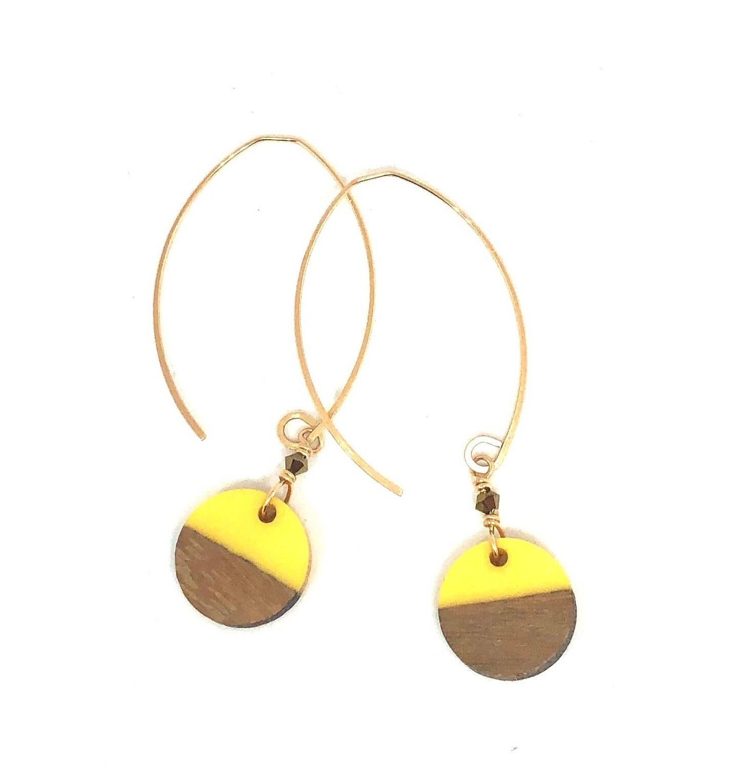 wood & resin - butter / 14k gold fill wood & resin - butter / 14k gold fill