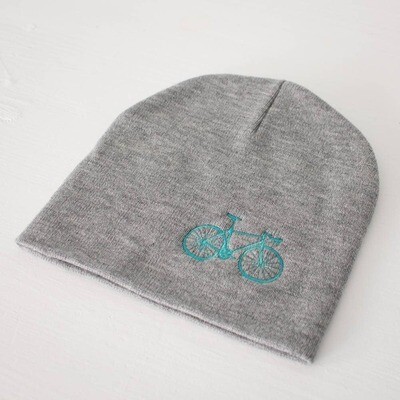 Beanie - Gray w/turq