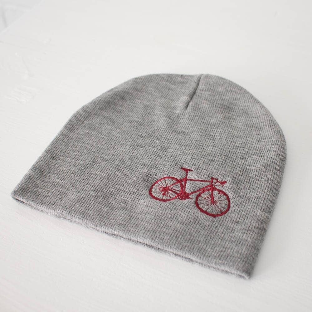 Beanie  Gray w/ Dk Red