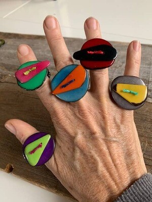 Stretchy Ring Red/Black