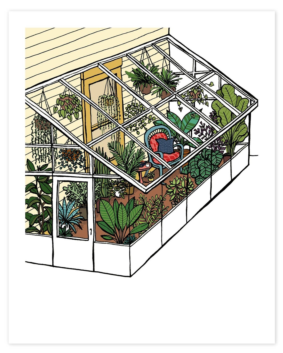 Sunroom: Quiet Morning in the Garden Room Print - 11x14