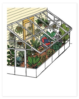 Sunroom: Quiet Morning in the Garden Room Print - 11x14