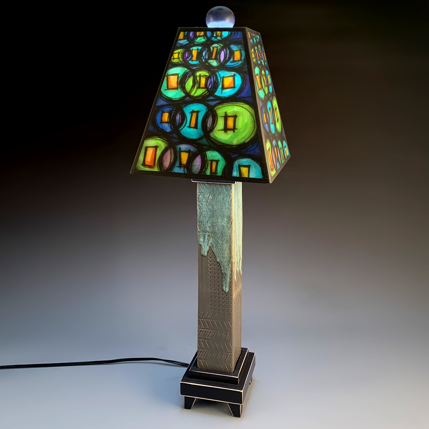 J - Turquoise Square/Circle Shade - Gray J - Turquoise Square/Circle Shade - Gray