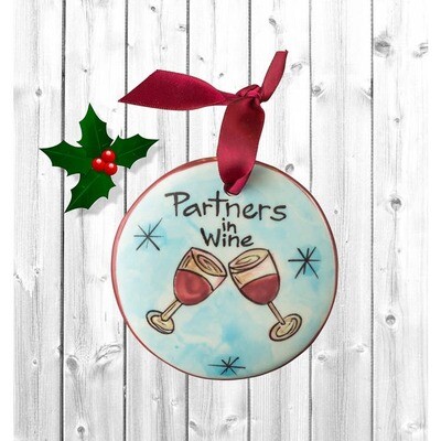 Partner in Wine Ornament HOLIDAY NO RETURN