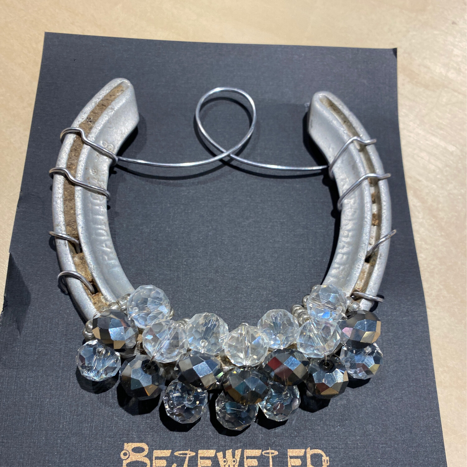 Clear Grey/white Horseshoe