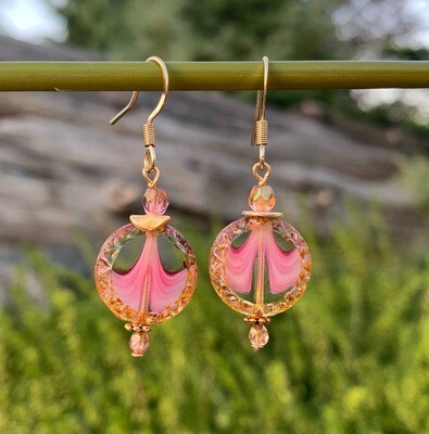 Mayan Earrings - Pink Clear Mayan Earrings - Pink Clear