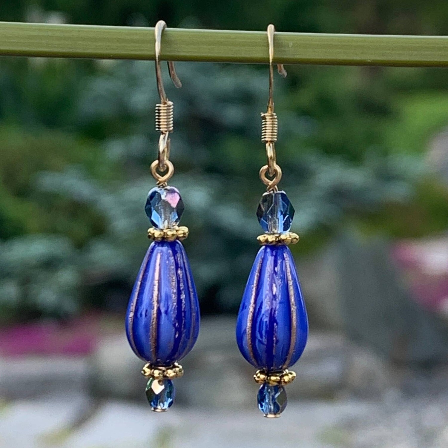 Melon Drop Earrings - Cobalt Melon Drop Earrings - Cobalt