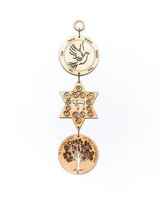 WP24 Star, Tree, Dove Triple Wall Hanging WP24 Star, Tree, Dove Triple Wall Hanging