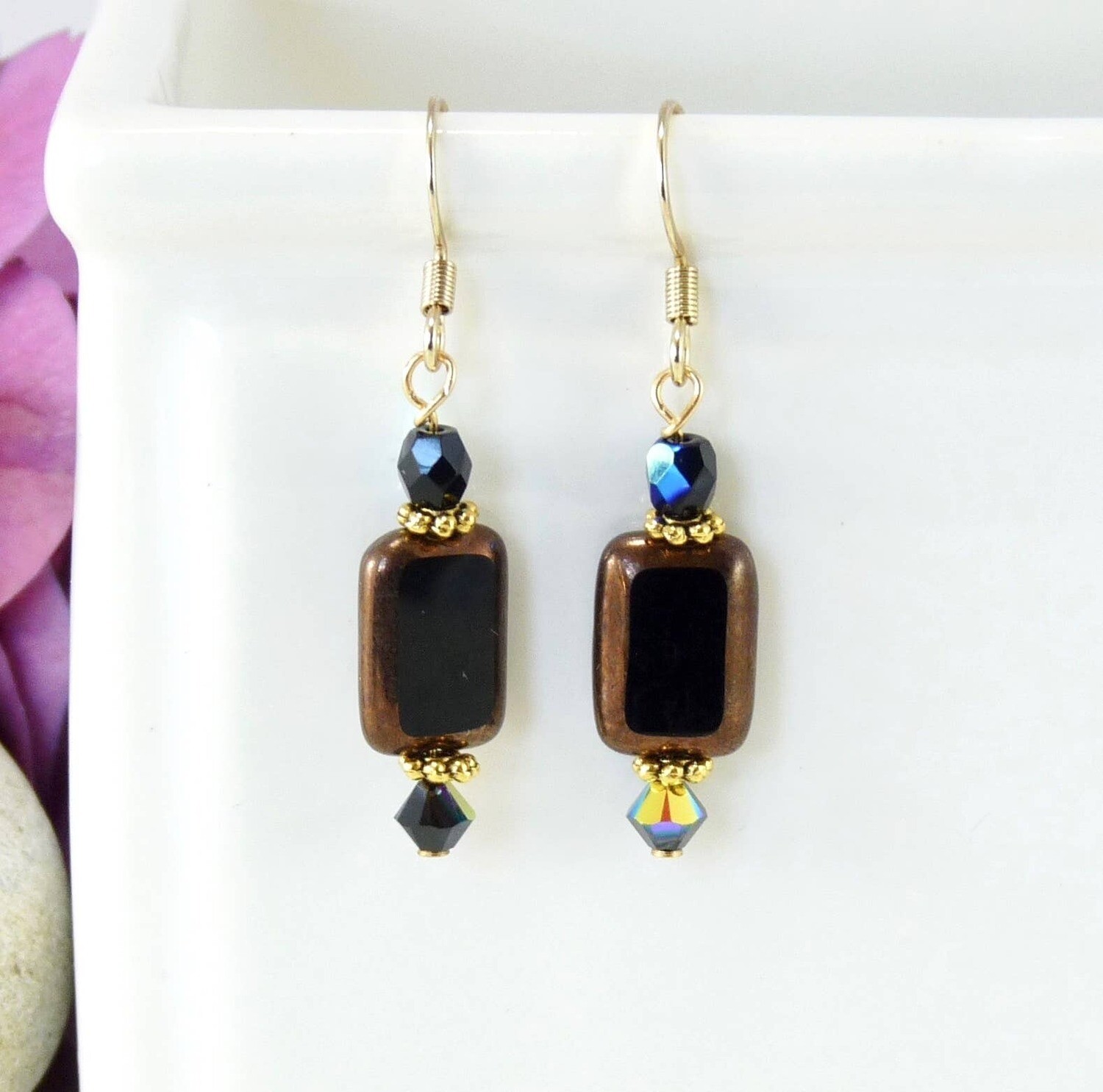 Rectangle Earrings Black Rectangle Earrings Black