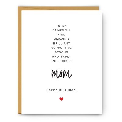 To My Mom - Birthday Card