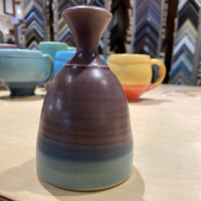 Bud vase Lt Blue/blue/purple