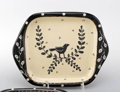 Laurel square serving tray