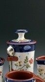 Poppy Coffee Jar w/pewter spoon