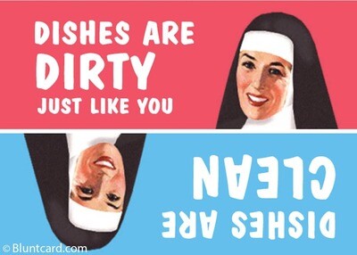 Dishes are dirty just like you vs. dishes are clean Magnet