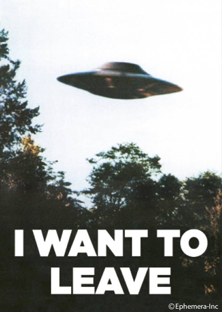 I want to leave (UFO) Magnet I want to leave (UFO) Magnet