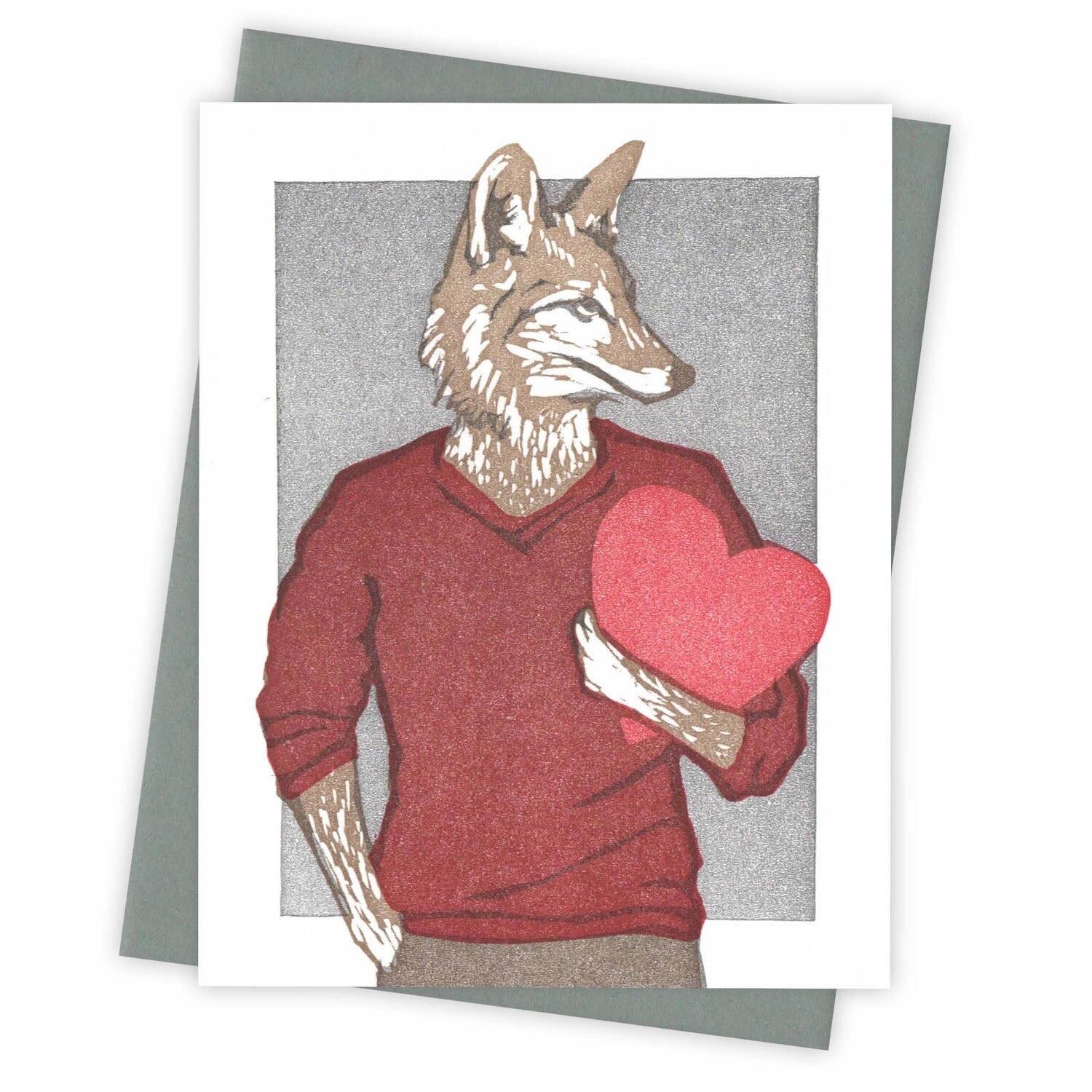 With All My Heart Coyote Card