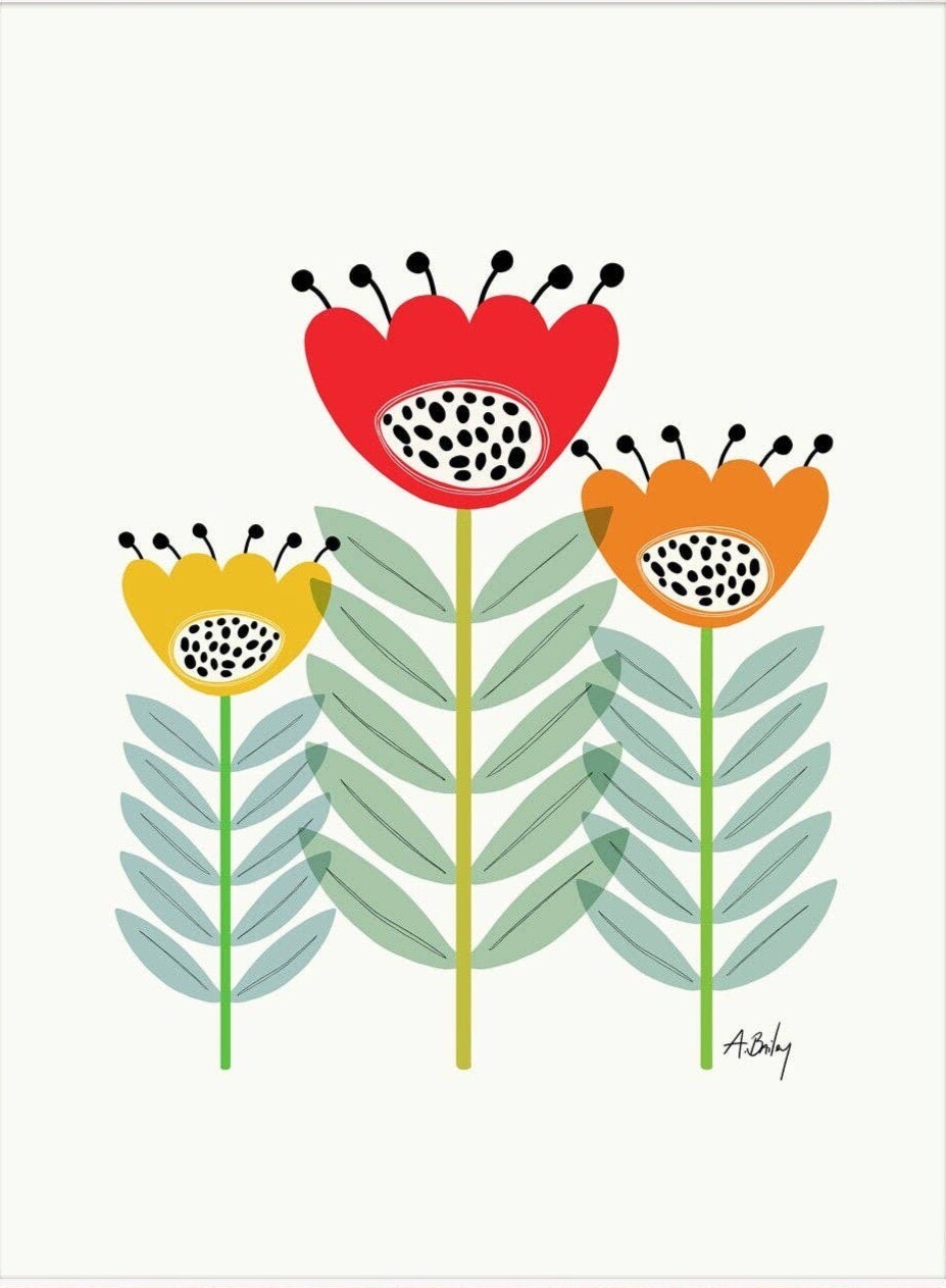 Mid Mod Garden No. 2 - Scandinavian Wall Art