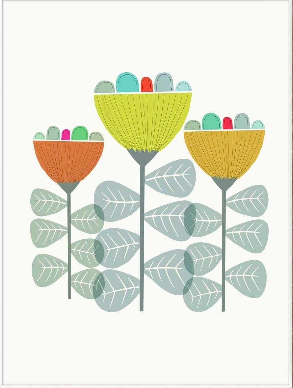 Mid Mod Garden No. 5 - Scandinavian Wall Art