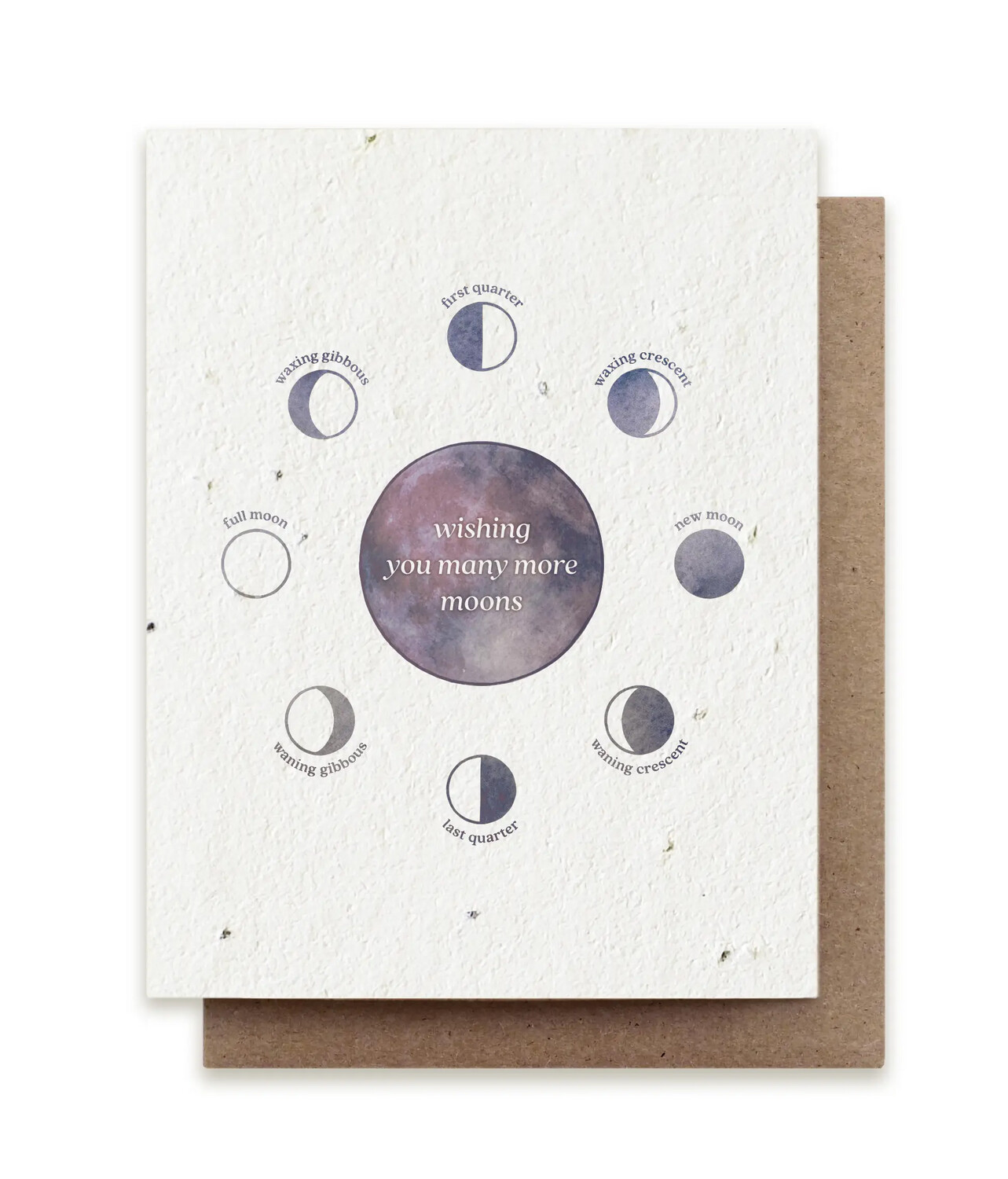 Moon Phase Birthday Plantable Herb Seed Card - No Sleeves