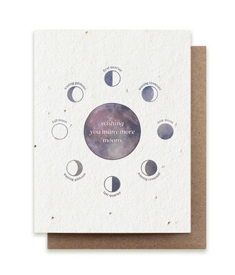 Moon Phase Birthday Plantable Herb Seed Card - No Sleeves