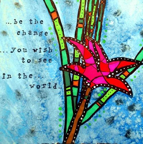 Be the Change 8x8 Wall Plaque