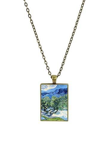 VAN GOGH OLIVE TREES NECKLACE 