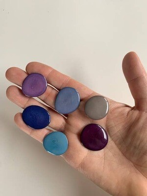 Disc Bracelet Blues/Grays/Purples