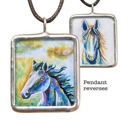 Wild Horses Necklace on cord 