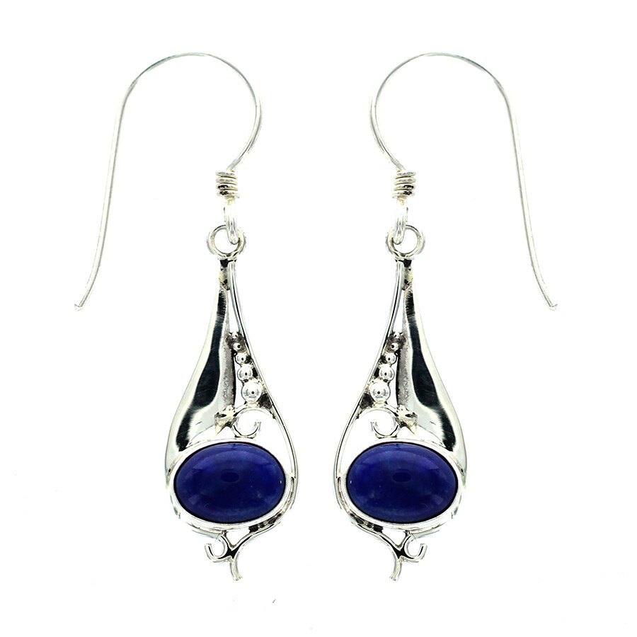 205VLA Lapis Silver Drop Earring 