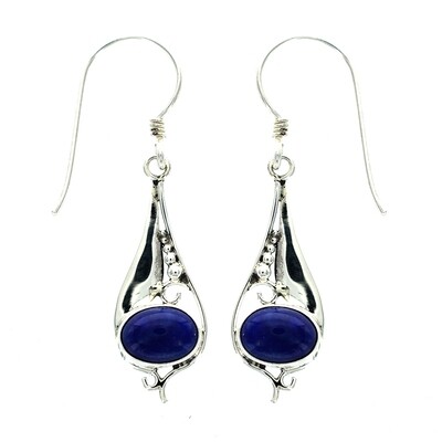 205VLA Lapis Silver Drop Earring 