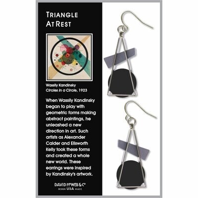 Triangle At Rest - Black Earrings Triangle At Rest - Black Earrings