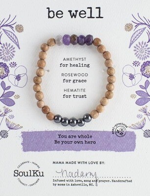 Amethyst Be Your Own Hero Bracelet to Be Well - BYOHAM