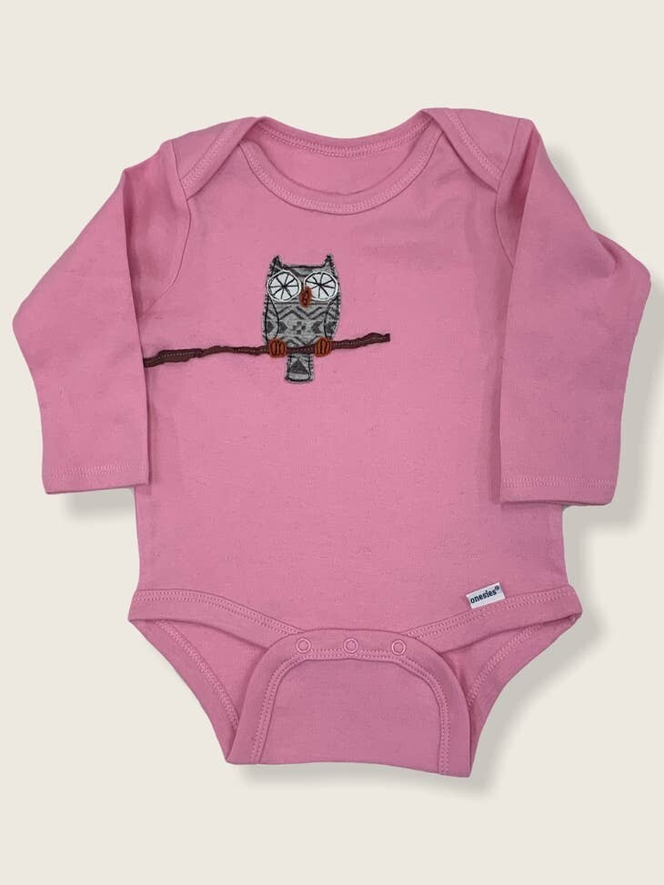 Owl - Pink / 12 Month Onesie Owl - Pink / 12 Month Onesie