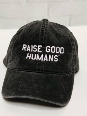 Raise Good Humans Baseball Cap - Vintage Black