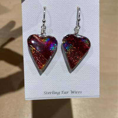 Heart RB Red Earring