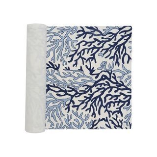 Printed100% Cotton Table Runner Blue Coral Printed100% Cotton Table Runner Blue Coral