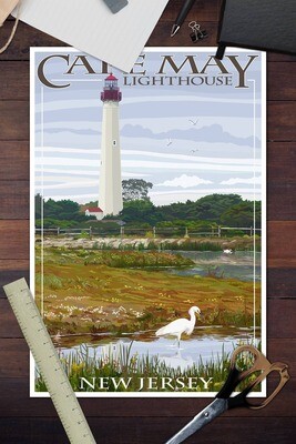 Cape May Lighthouse 12x18 Art Print