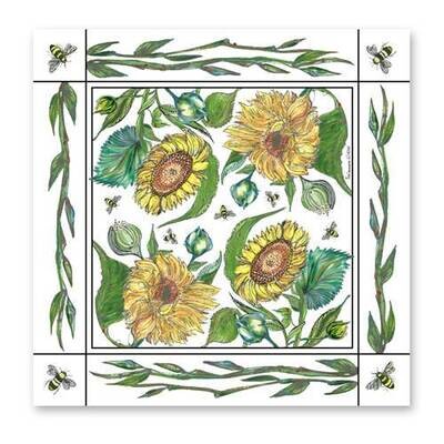 Sunflower Napkins (white) S/2