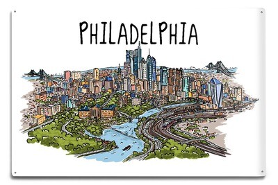 Philadelphia Skyline - 12x18 Art Print
