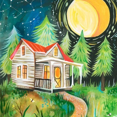 Night Cabin Print - 8 x 10