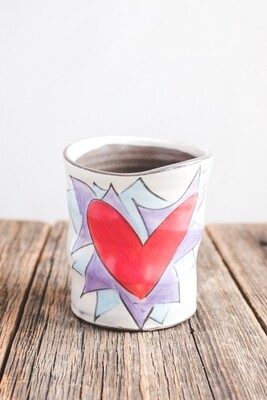 Flaming Heart Violet Cup