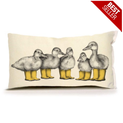 Duck with Boots 2 Small Pillow
