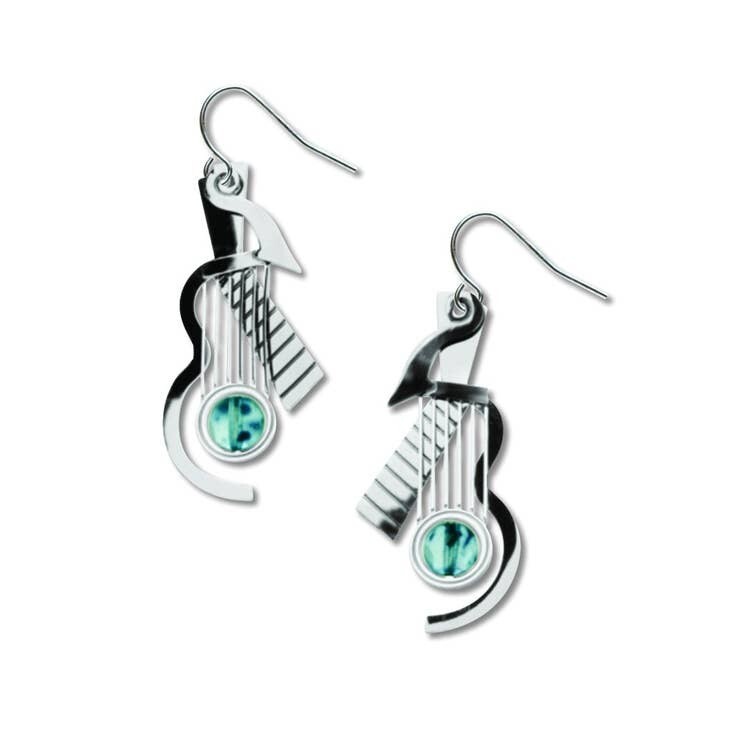 Cubist Guitar - Slate Blue Bead Cubist Guitar - Slate Blue Bead