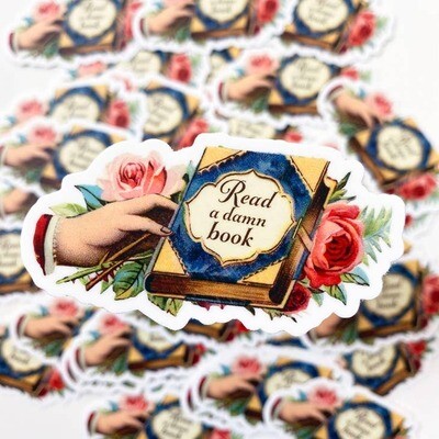 Read a Damn Book Sticker