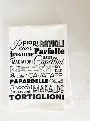 Pasta Words Kitchen Towel Pasta Words Kitchen Towel
