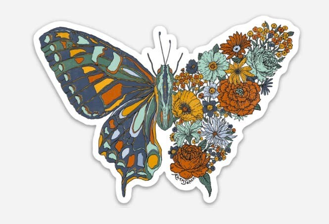 Blooming Butterfly Sticker