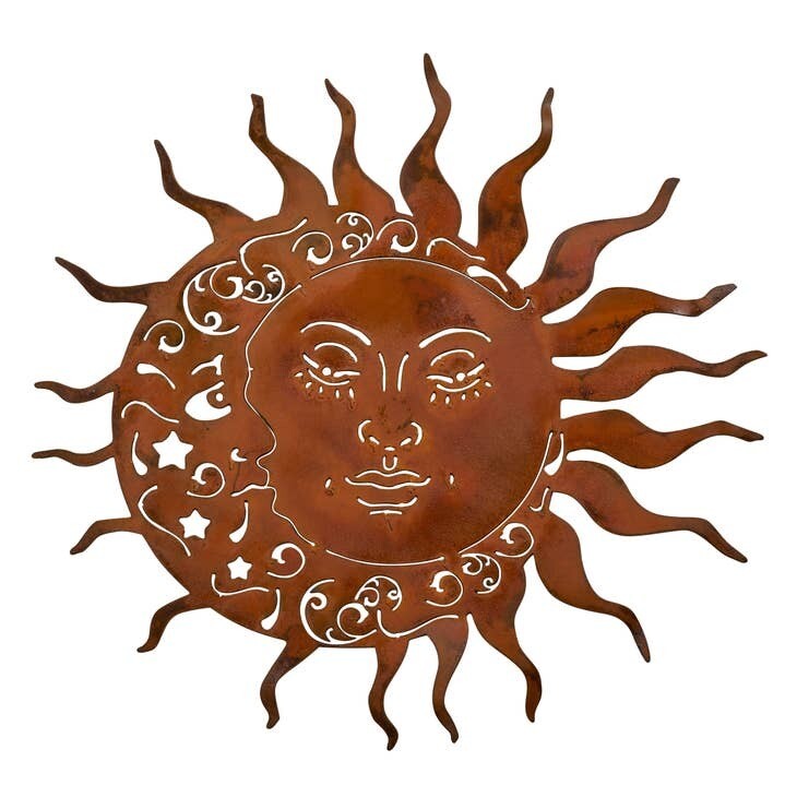 Moon &amp; Sun Metal Plaque