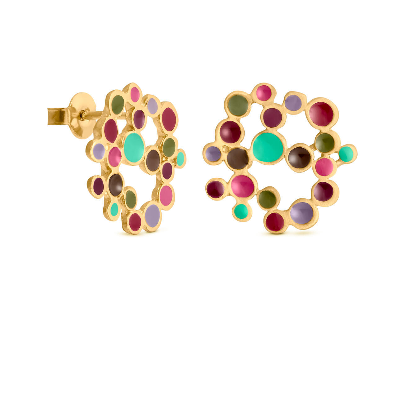 311229G Candy Colours Large Stud Gold