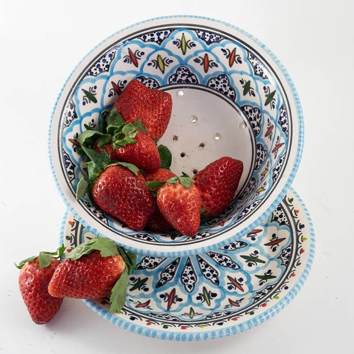 Rosette Berry Bowl w/plate