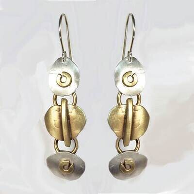 E3745 Lily Pad Earrings